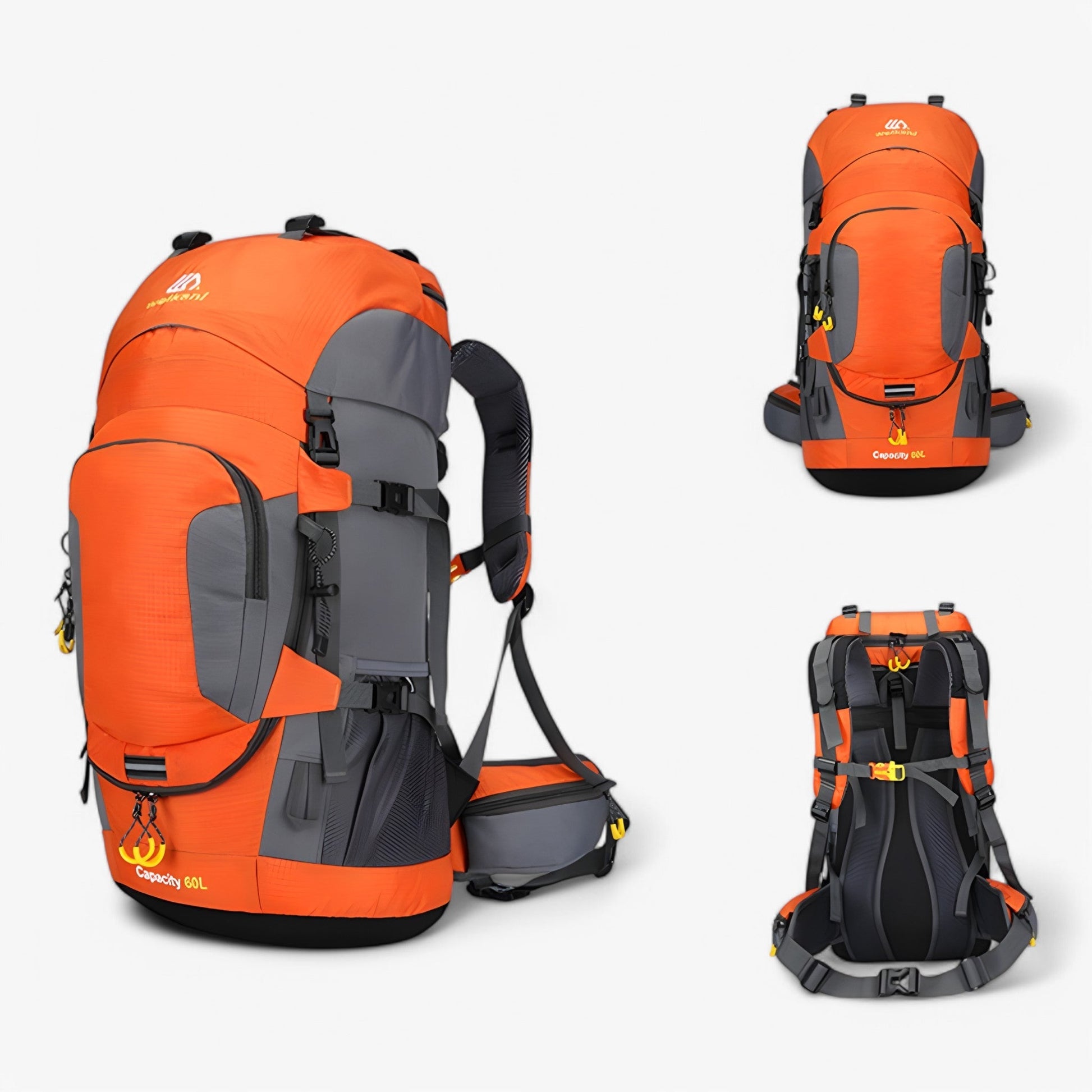 Waterproof 60L Travel Backpack with Ergonomic Design and Smart Organization for Hiking and Camping-4