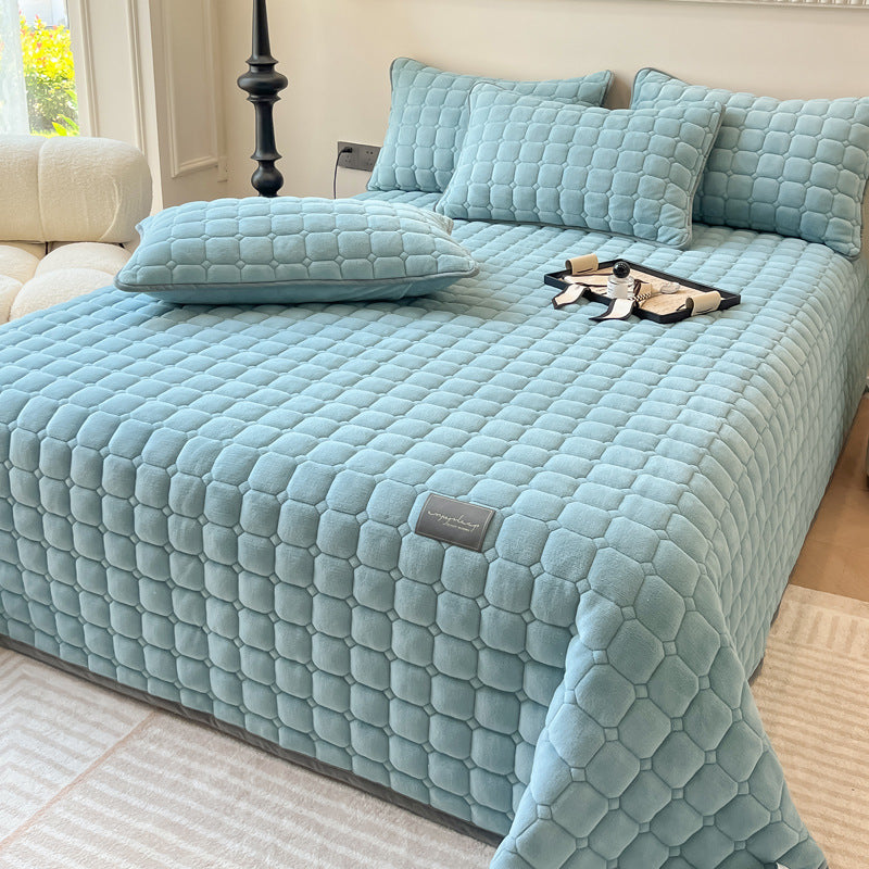 Soft Square-Textured Bedspread