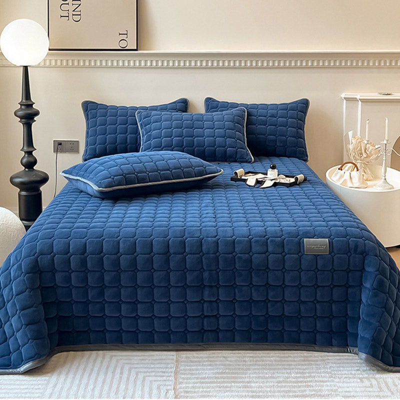 Soft Square-Textured Bedspread