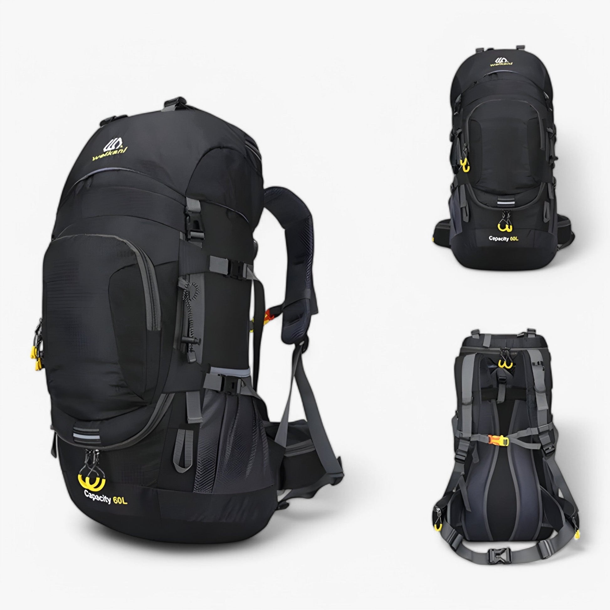 Waterproof 60L Travel Backpack with Ergonomic Design and Smart Organization for Hiking and Camping-3