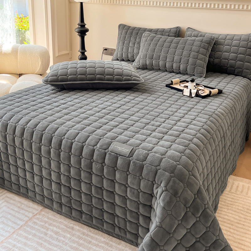 Soft Square-Textured Bedspread