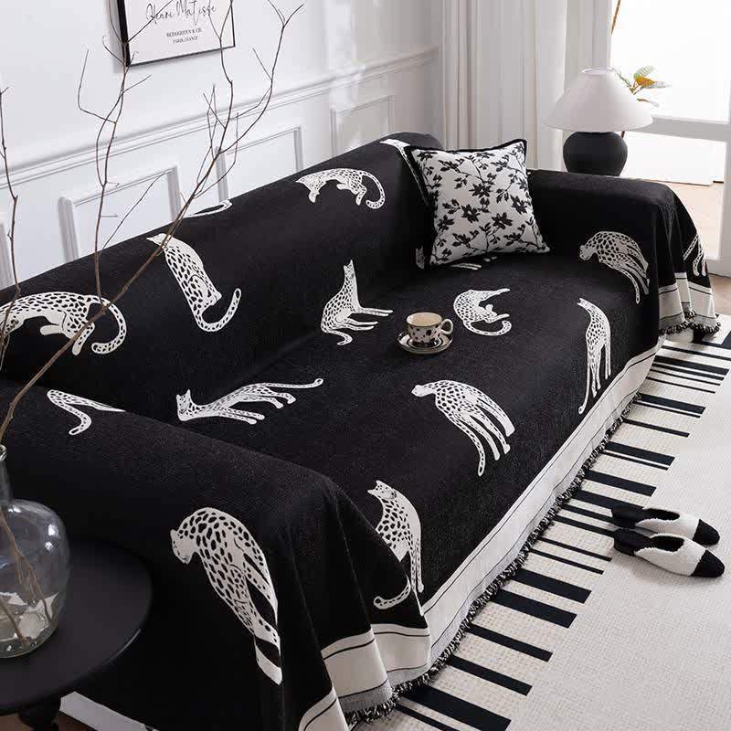 Premium leopard sofa protector