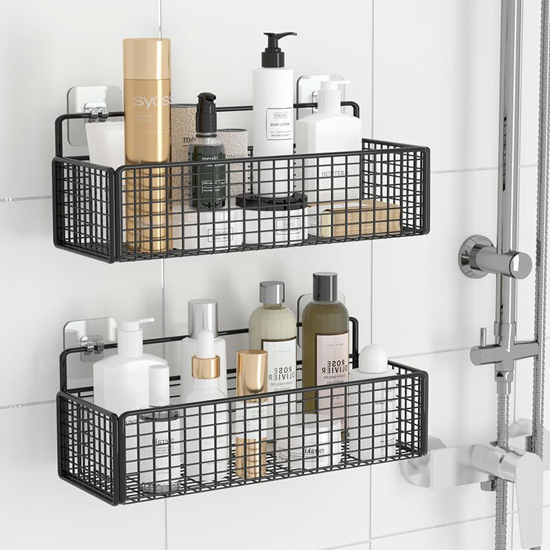 Wall-Mounted Bathroom Shelves – No Drilling, Elegant Floating Shower Shelf for Space-Saving Storage and Organization-2