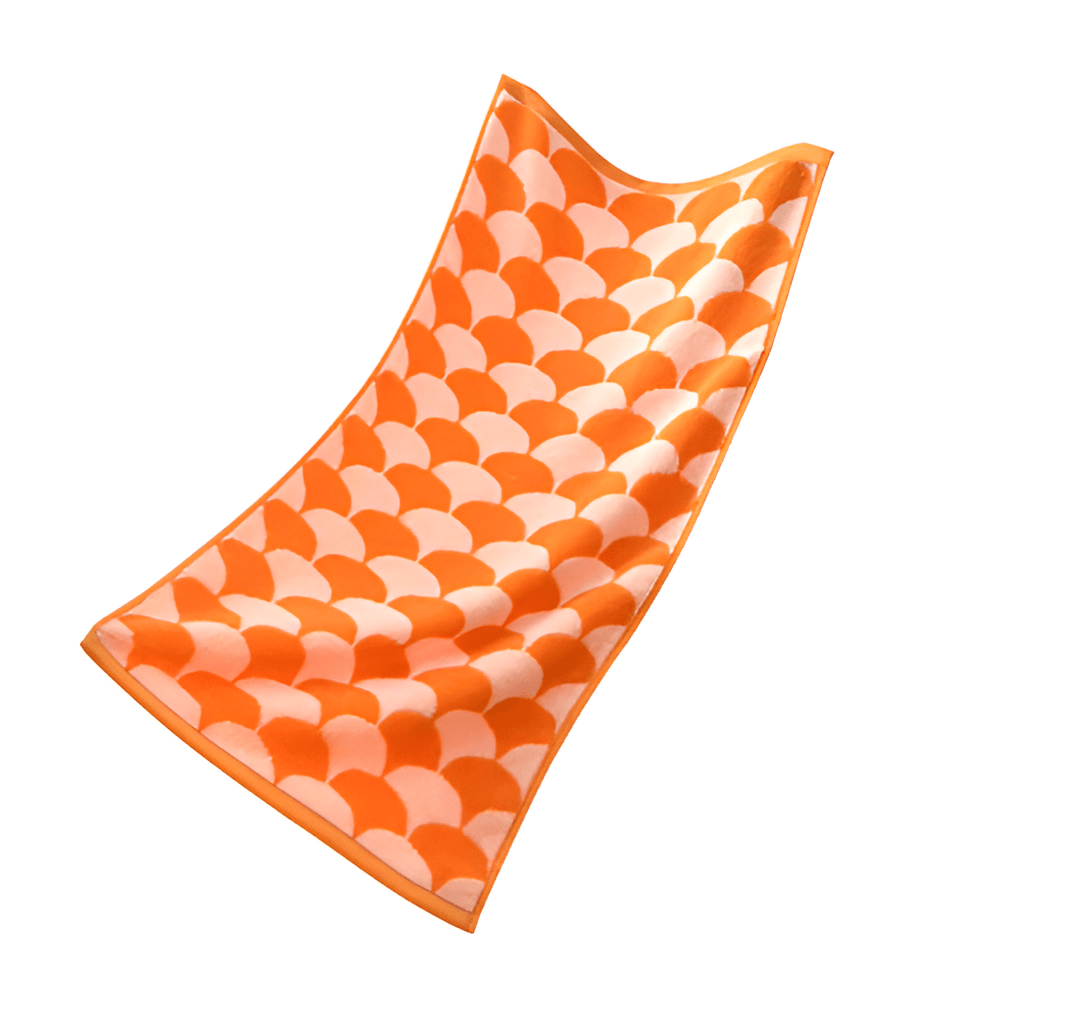 Cotton Towel Set with Fan Pattern