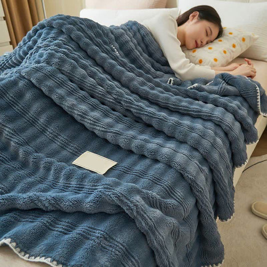 Reversible fleece blanket