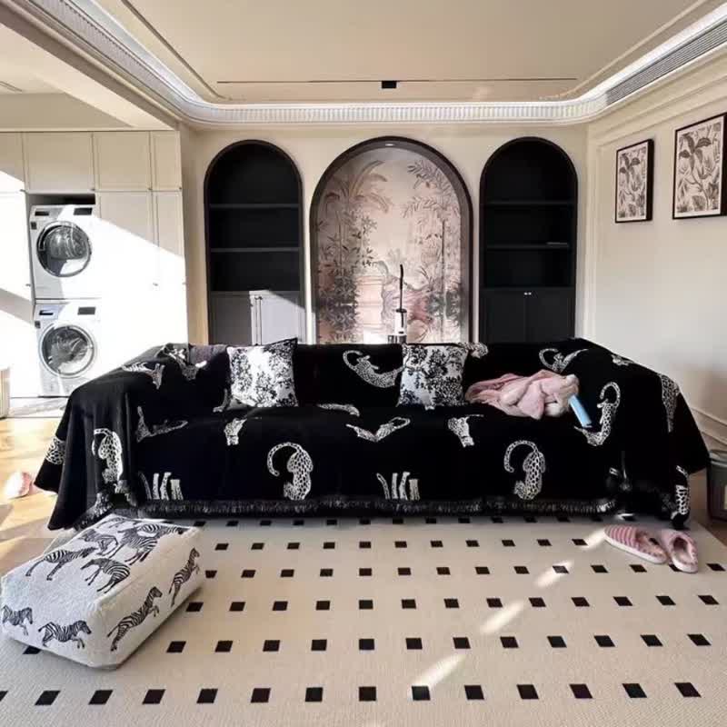 Premium leopard sofa protector