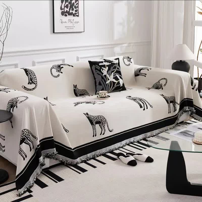 Premium leopard sofa protector