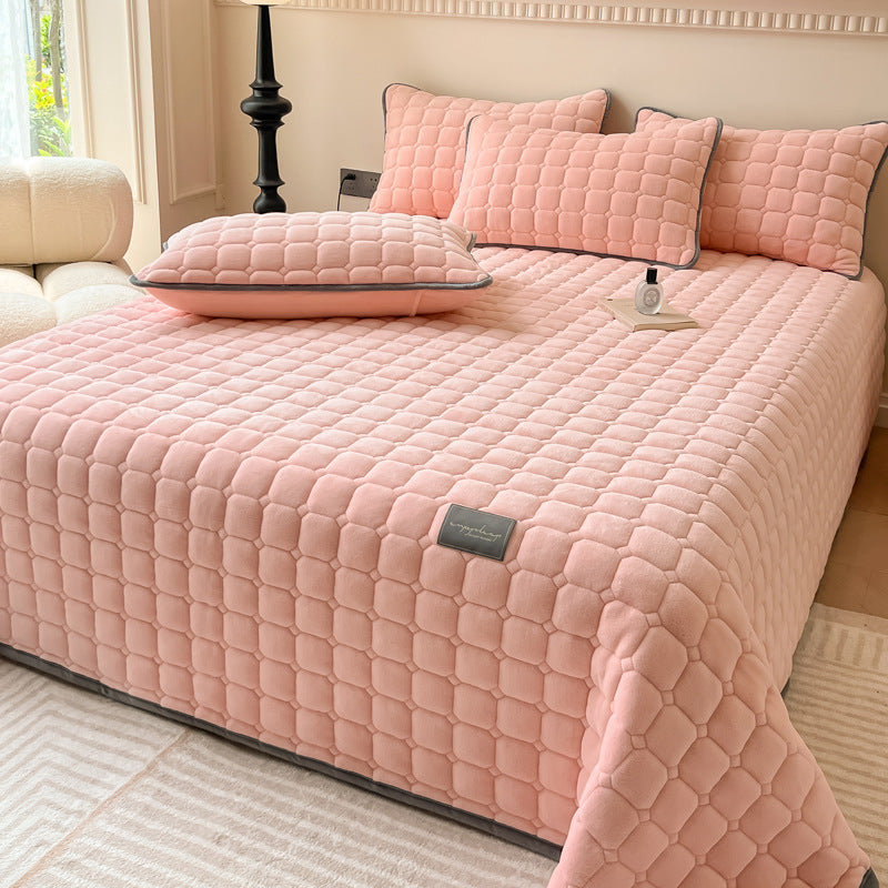 Soft Square-Textured Bedspread