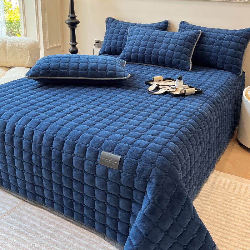 Soft Square-Textured Bedspread