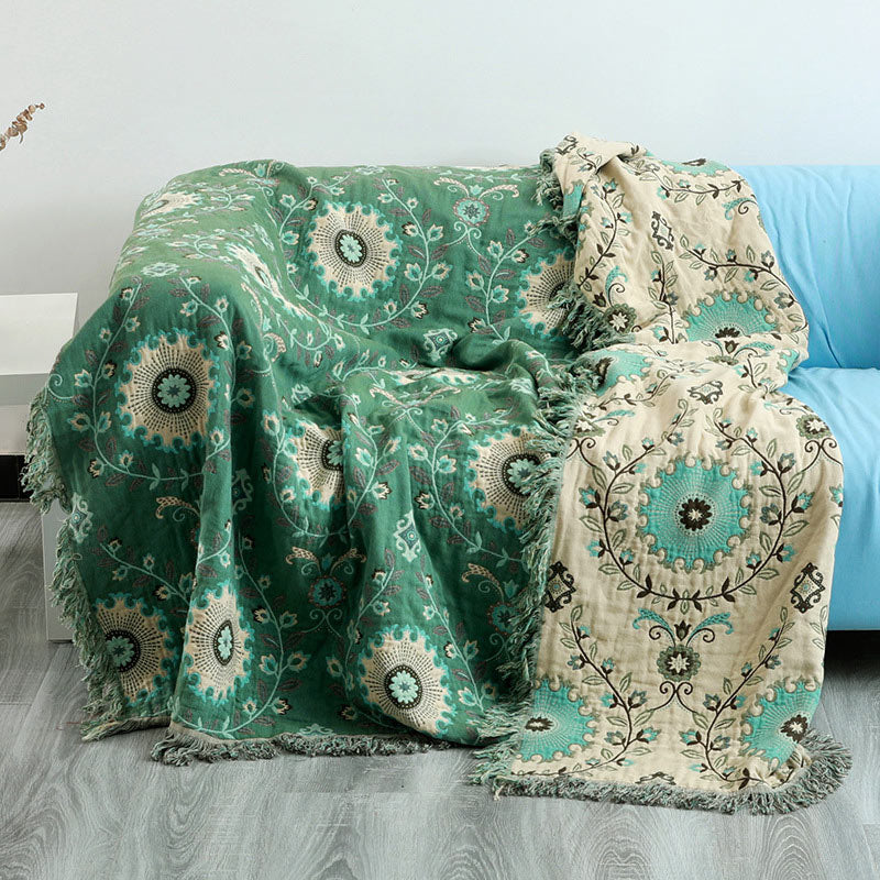 Reversible Cotton Sofa Cover Blanket – Soft, Durable Couch Covers for Home Decor, Machine Washable, Multiple Sizes Available 1