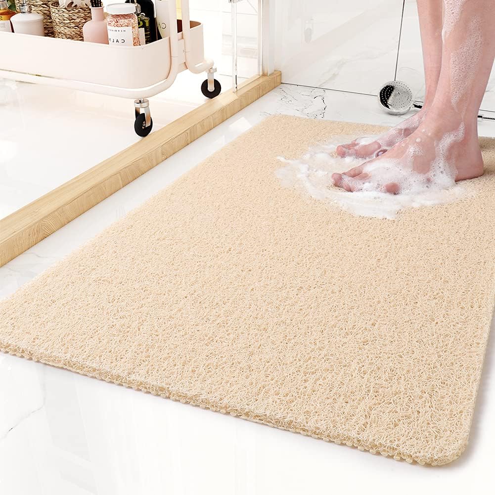 Non-Slip Shower Mat with Microban Technology – Soft, Safe, Easy to Clean, Customizable Size, Quick Water Drainage 4