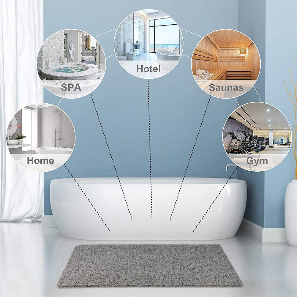 Non-Slip Shower Mat with Microban Technology – Soft, Safe, Easy to Clean, Customizable Size, Quick Water Drainage 6