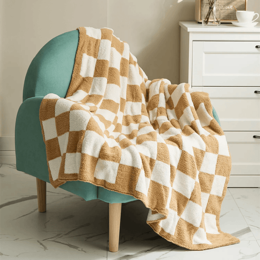 Stylish checked blanket with check pattern