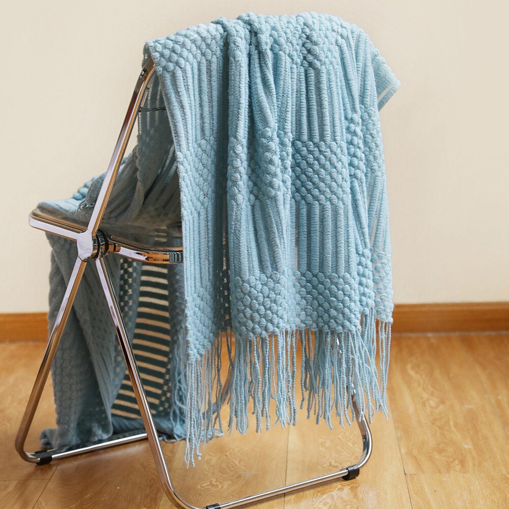 Cozy Knit Blanket for Sofa and Bed