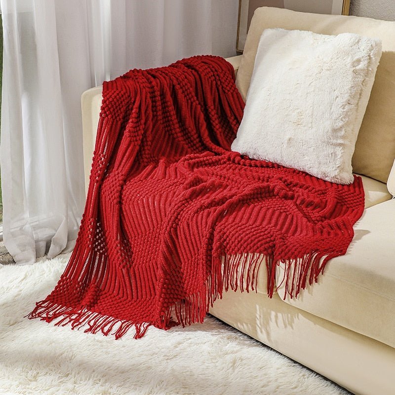 Cozy Knit Blanket for Sofa and Bed