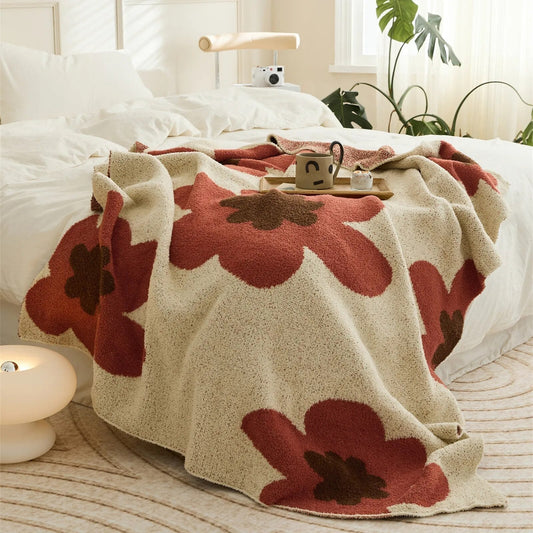 Super Soft Floral Pattern Throw Blanket